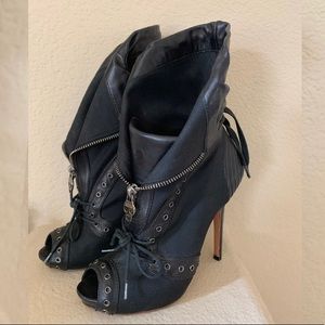 EUC Alexander McQueen peep toe booties 6.5